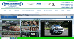 Desktop Screenshot of kamaainamotors.com