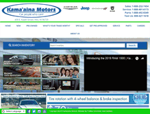 Tablet Screenshot of kamaainamotors.com